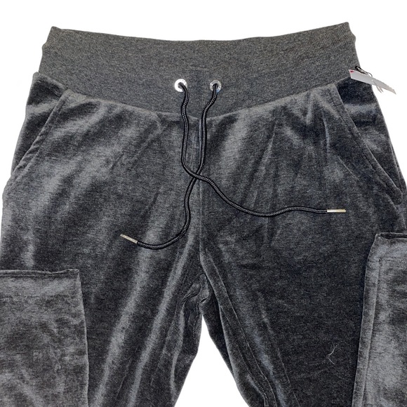 Bebe velour Grey rhinestone logo joggers XS, S - Picture 7 of 17